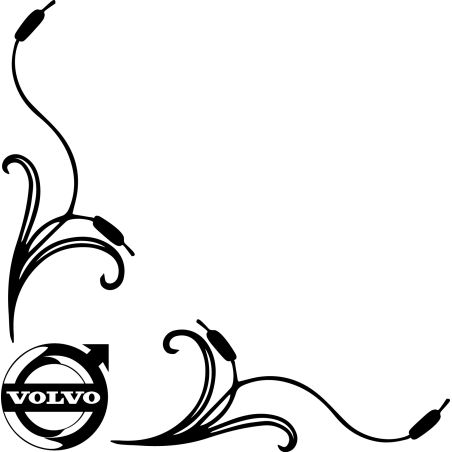 Stickers Roseaux Logo Volvo