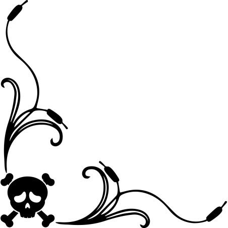 Stickers Roseaux Logo Skull Crane