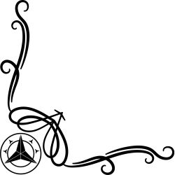 Décors Floral Logo Mercedes Ancien