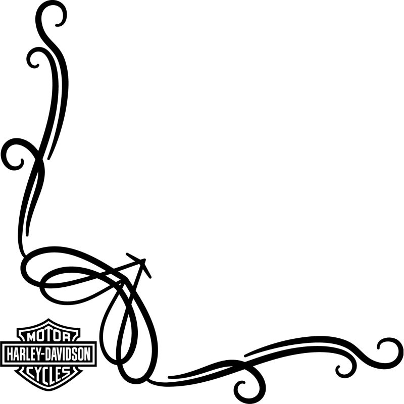 Décors Floral Logo Harley Davidson