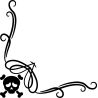 Décors Floral Logo Skull Crane