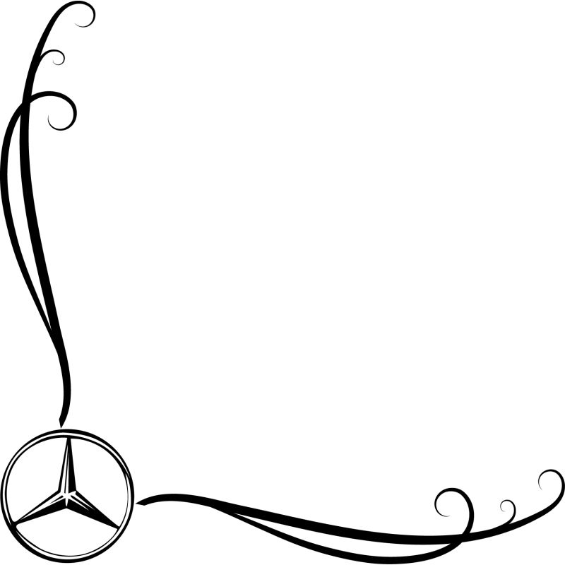 Stickers Vitre Simple Logo Mercedes