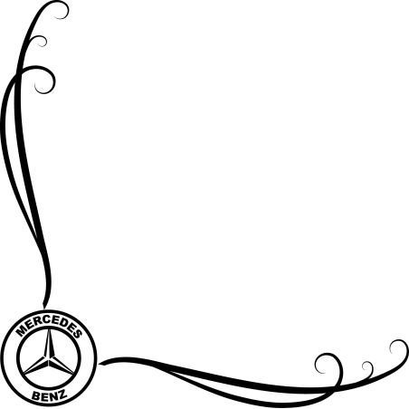 Stickers Vitre Simple Logo Mercedes Benz
