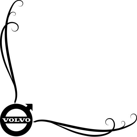 Stickers Vitre Simple Logo Volvo Simple
