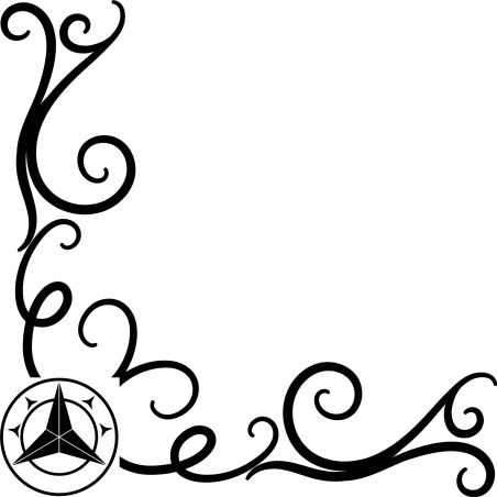 Arabesque vitre Logo Mercedes Ancien