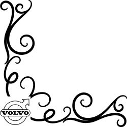 Arabesque vitre Logo Volvo Ancien