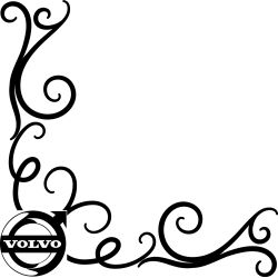 Arabesque vitre Logo Volvo