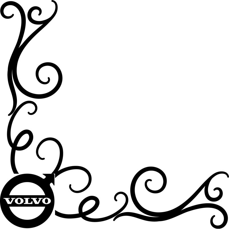 Arabesque vitre Logo Volvo Simple