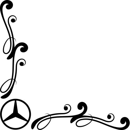 Motif Floral Logo Mercedes Simple