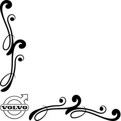 Motif Floral Logo Volvo Ancien