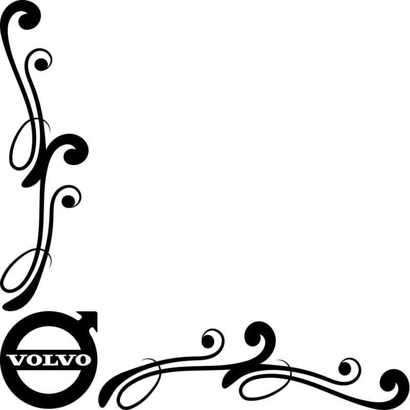 Motif Floral Logo Volvo Simple