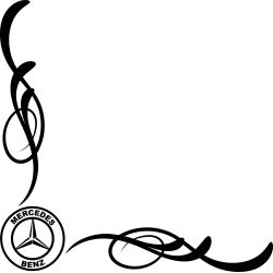 Stickers Pin Stripe Logo Mercedes Benz
