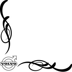 Stickers Pin Stripe Logo Volvo Ancien