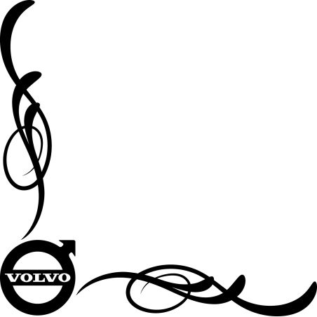 Stickers Pin Stripe Logo Volvo Simple