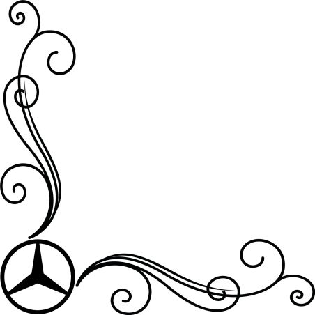 Motif Vitre Logo Mercedes Simple