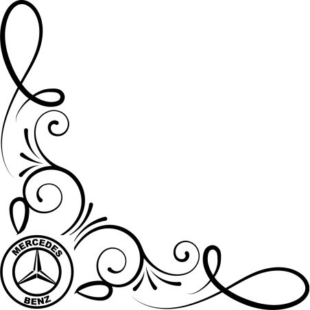 Décors Floral Logo Mercedes Benz