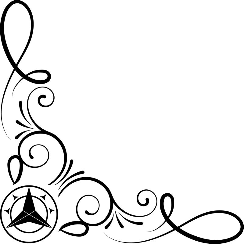 Décors Floral Logo Mercedes Ancien