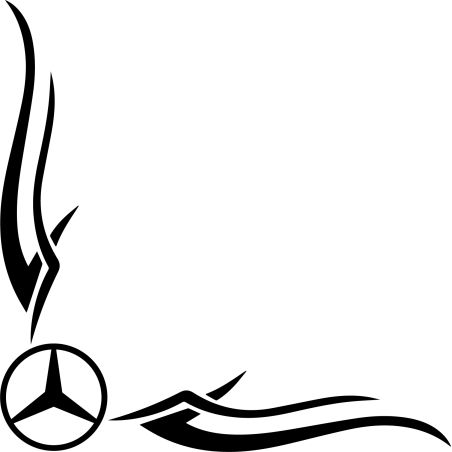 Stickers Décoratif Logo Mercedes Simple