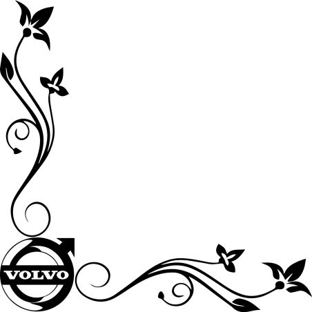 Stickers Fleur Vitres Logo Volvo