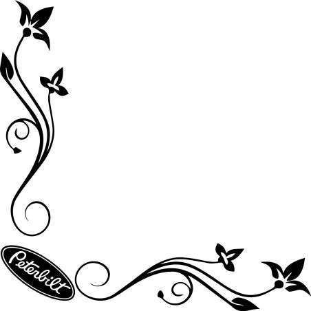 Stickers Fleur Vitres Logo Peterbilt