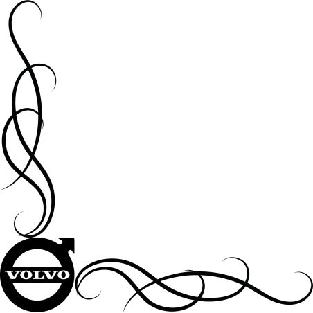 Stickers Arabesques Logo Volvo Simple