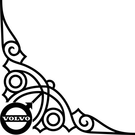 Décors Angle VitreLogo Volvo Simple