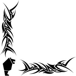 Décors Vitre Tribal Logo MAN Lion