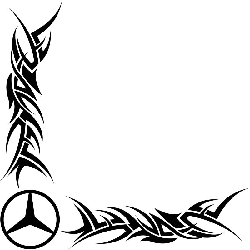 Décors Vitre Tribal Logo Mercedes Simple