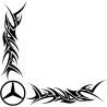 Décors Vitre Tribal Logo Mercedes Simple