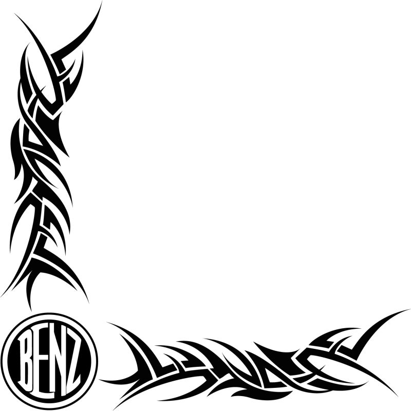 Décors Vitre Tribal Logo Benz