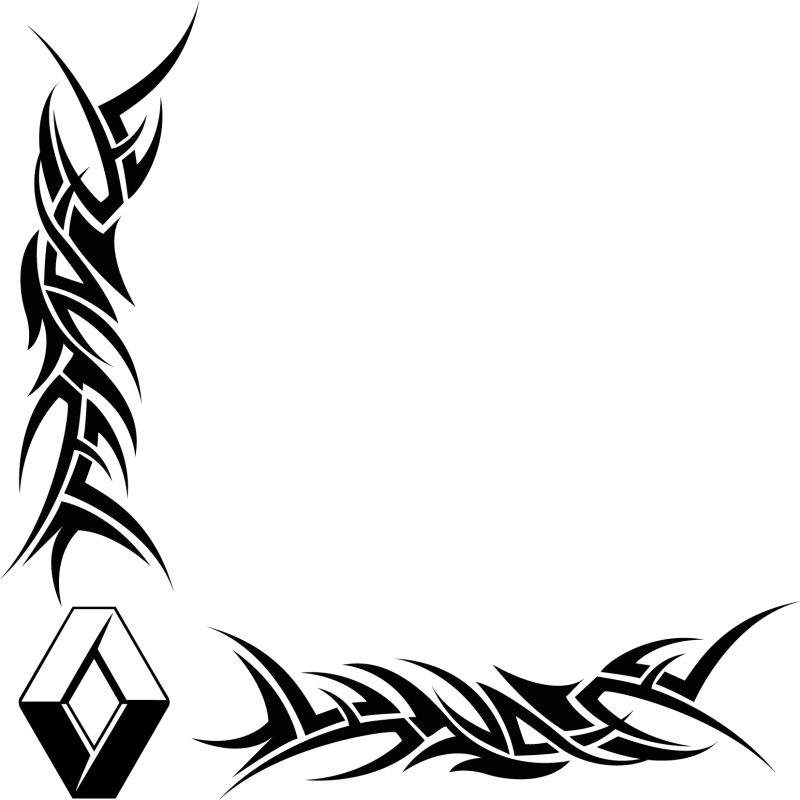 Décors Vitre Tribal Logo Renault