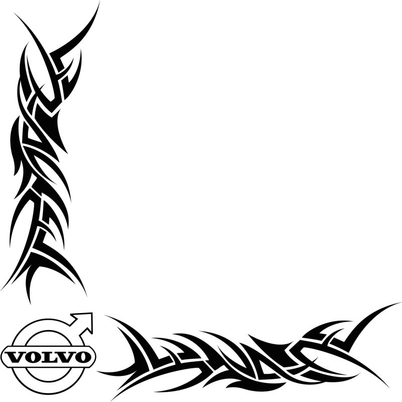 Décors Vitre Tribal Logo Volvo Ancien