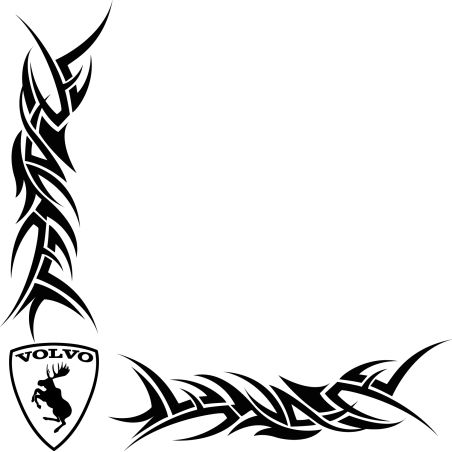 Décors Vitre Tribal Logo Volvo Elan