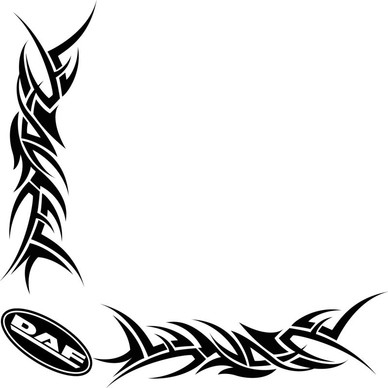 Décors Vitre Tribal Logo DAF Ovale