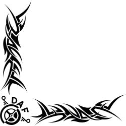 Décors Vitre Tribal Logo DAF Double