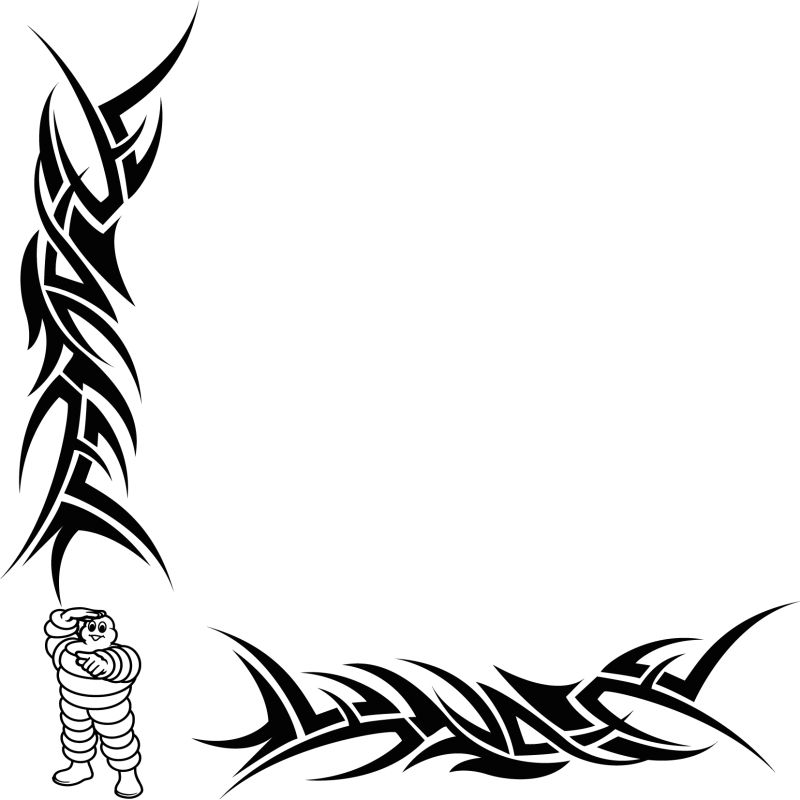 Décors Vitre Tribal Logo Michelin 2