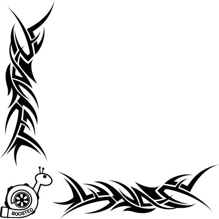 Décors Vitre Tribal Logo Escargot Turbo