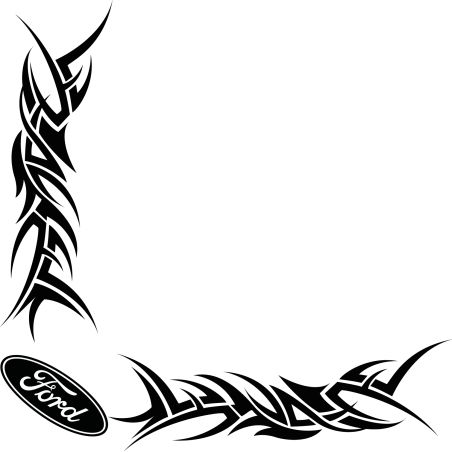 Décors Vitre Tribal Logo Ford