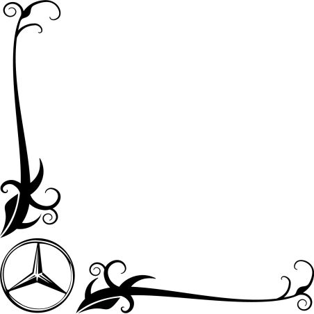 Motif floral Logo Mercedes