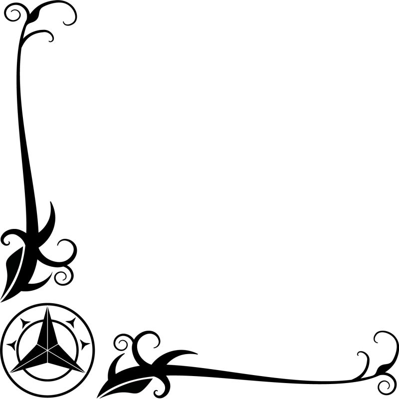 Motif floral Logo Mercedes Ancien