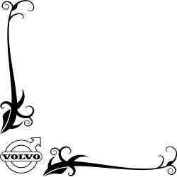 Motif floral Logo Volvo Ancien