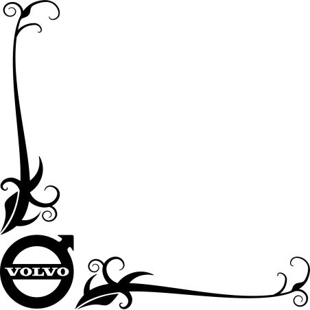 Motif floral Logo Volvo Simple