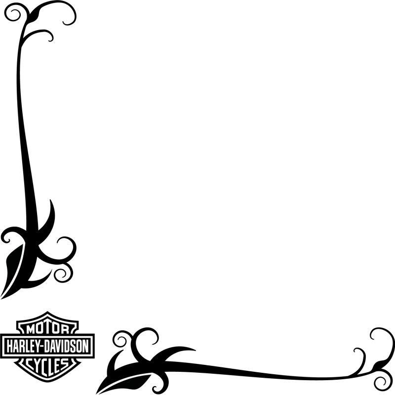 Motif floral Logo Harley Davidson
