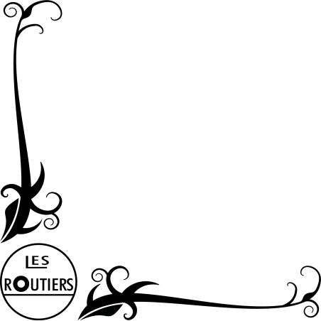 Motif floral Logo Les routiers