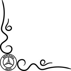 Stickers vitre Logo Mercedes Benz
