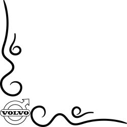 Stickers vitre Logo Volvo Ancien