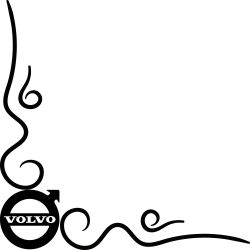 Stickers vitre Logo Volvo Simple
