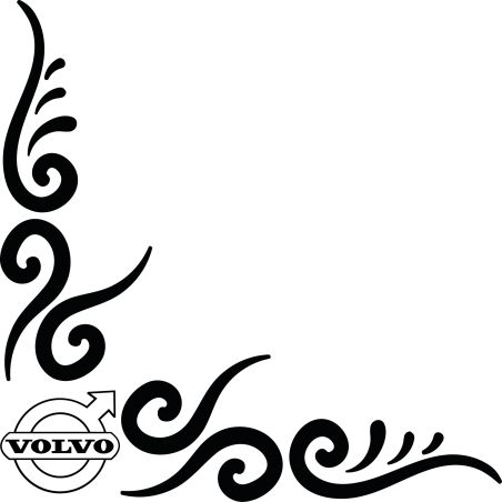 Stickers Arabesque Logo Volvo Ancien