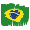 stickers voiture Brasil coeur
