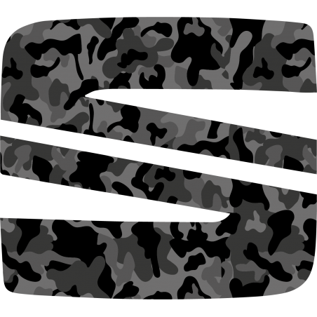 Stickers Logo Seat camouflage foncé